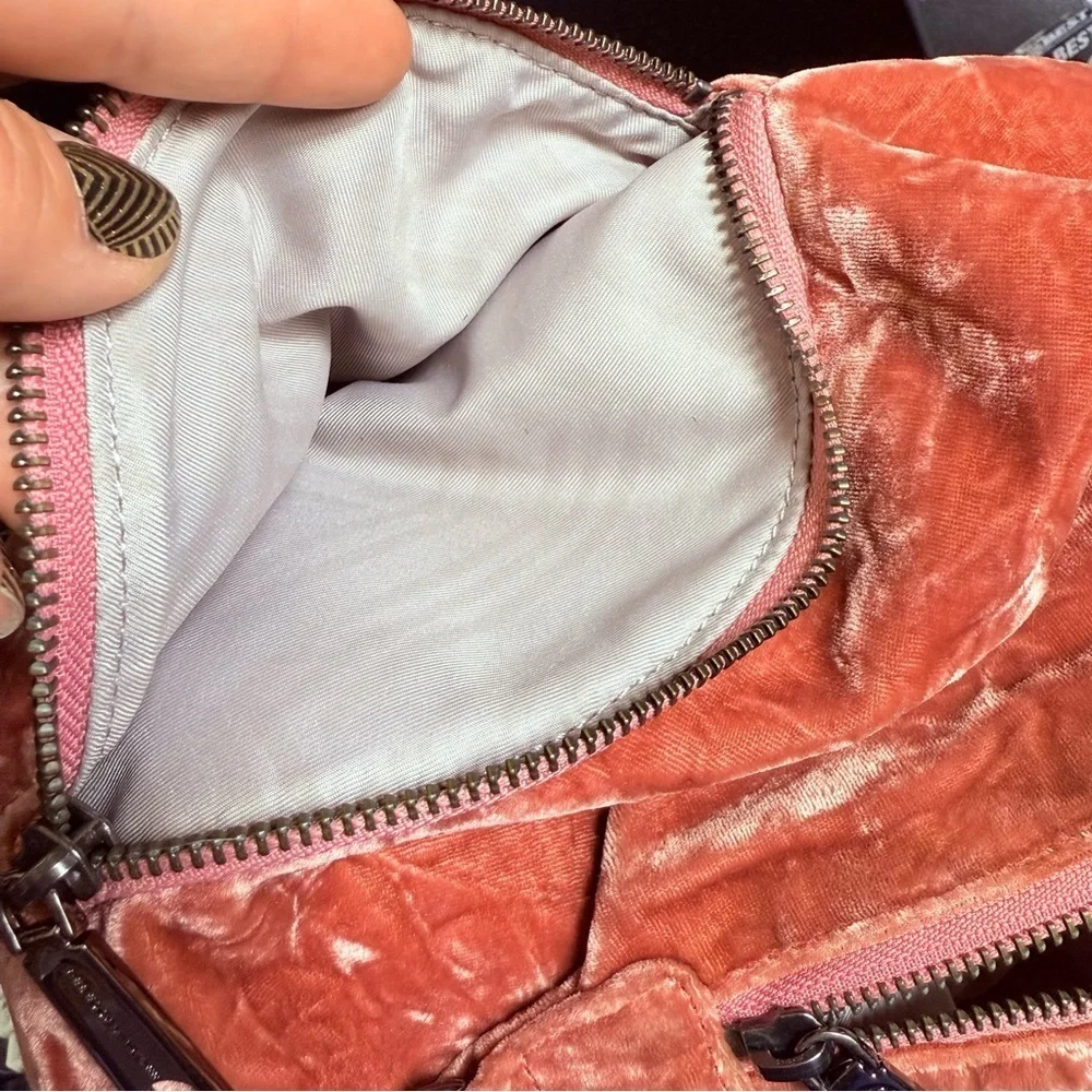 Rebecca Minkoff Julian Velvet Pink Backpack